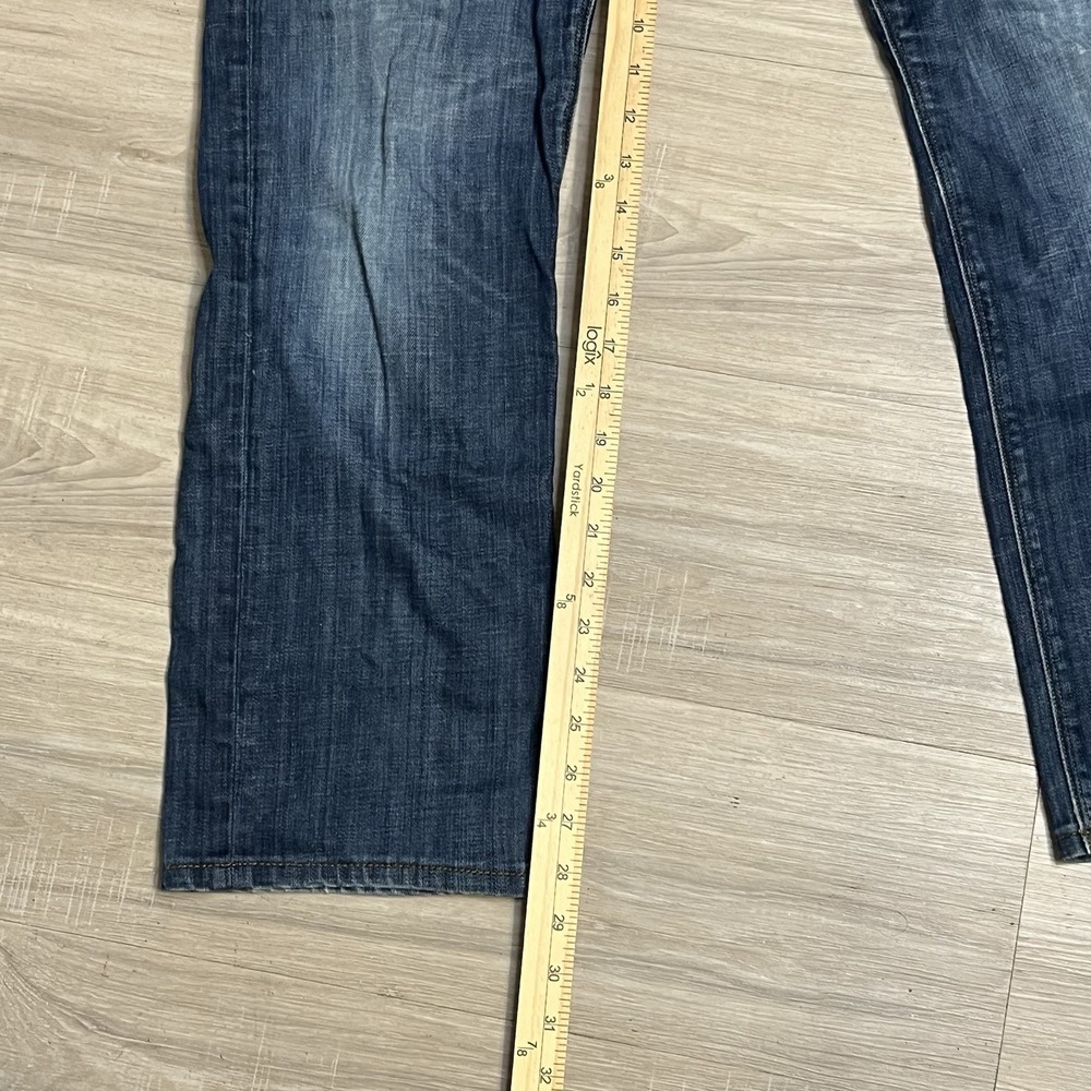 Hudson Mens 34x33 Byron Straight Dark Wash Button Fly 5 Pocket Jeans - Picture 5 of 6